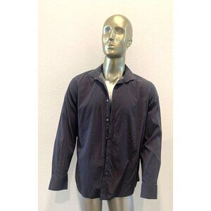 Murano Liquid Luxury Slim Fit All-Over Print Long Sleeve Shirt Size L